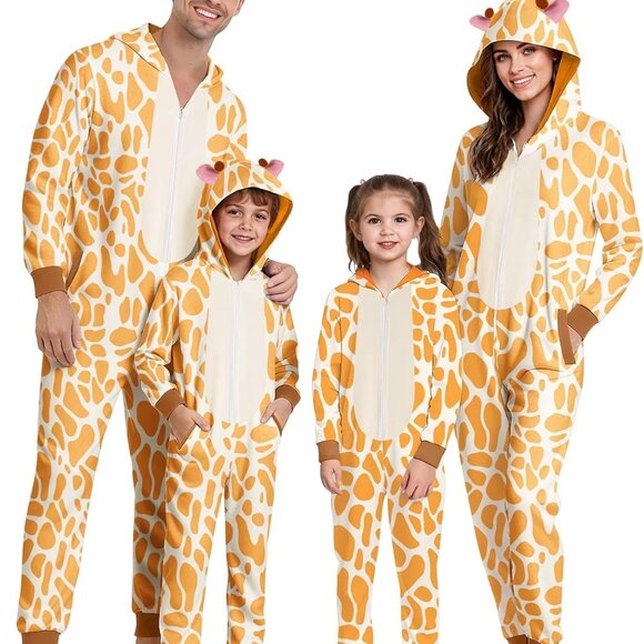 Other - Family Christmas Pajamas Onesie Hooded Sleepwear Allover Pattern